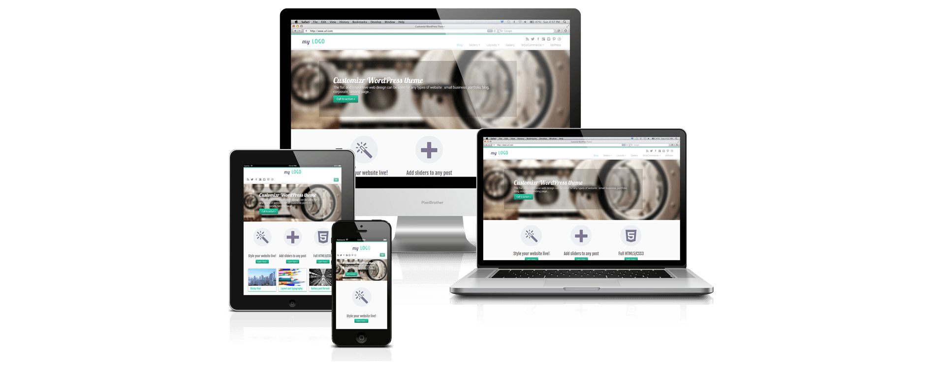 Customizr является чистой отзывчивой темой